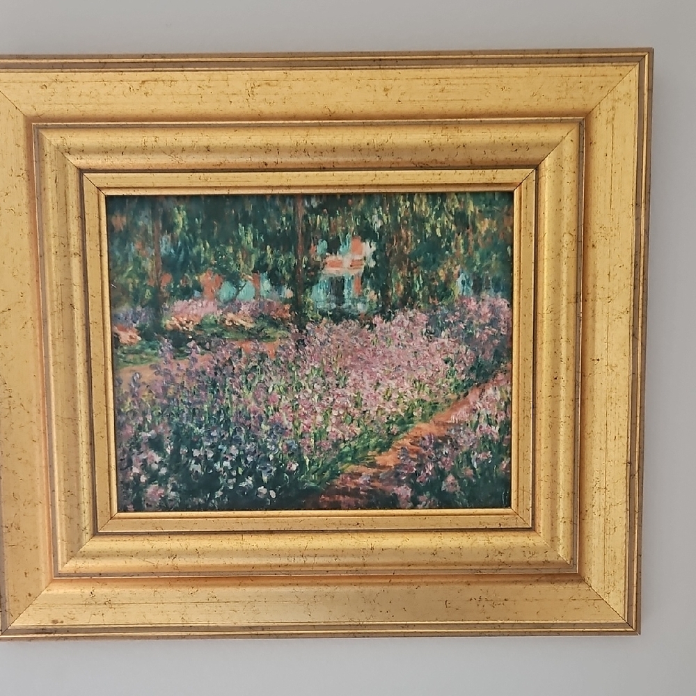 CLEARANCE Monet Oil On Canvas Vtg Professional Artist Co.  European Repro  READ